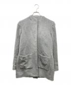 YOKO CHANヨーコチャン）の古着「アンゴラブレンドウールフーデッドコート」｜グレー