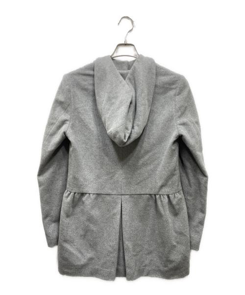 YOKO CHAN（ヨーコチャン）YOKO CHAN (ヨーコチャン) アンゴラブレンドウールフーデッドコート グレー サイズ:SIZE 40の古着・服飾アイテム