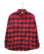 POLO RALPH LAURENポロ・ラルフローレン）の古着「裏地ボアバッファローチェックジャケット」｜レッド×ブラック