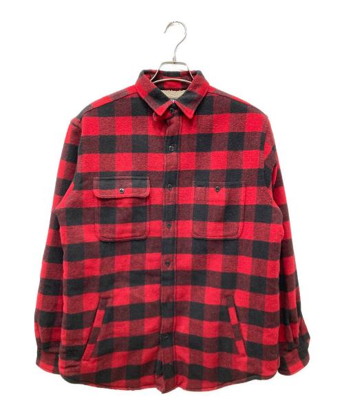 POLO RALPH LAUREN（ポロ・ラルフローレン）POLO RALPH LAUREN (ポロ・ラルフローレン) 裏地ボアバッファローチェックジャケット レッド×ブラック サイズ:Mの古着・服飾アイテム