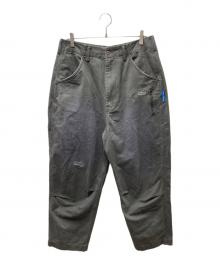 Liberaiders（リベレイダース）の古着「HANDWRITING PRINT CHINO SARROUEL PANTS サルエルパンツ」｜チャコールグレー