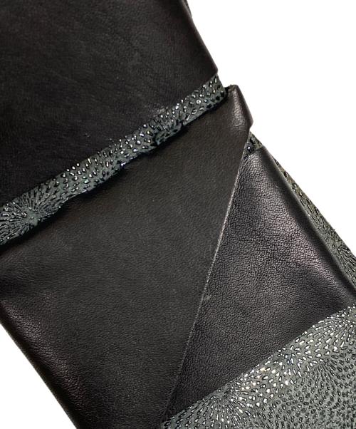 所作 shosa（ショサ）所作 shosa (ショサ) レザー3つ折り財布 ブラックの古着・服飾アイテム