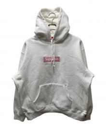 SUPREME（シュプリーム）の古着「25FW Box Logo Hooded Sweatshirt White パーカー」｜ホワイト×ピンク