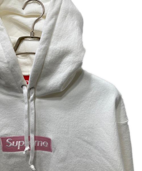 SUPREME（シュプリーム）SUPREME (シュプリーム) 25FW Box Logo Hooded Sweatshirt White パーカー ホワイト×ピンク サイズ:Lの古着・服飾アイテム