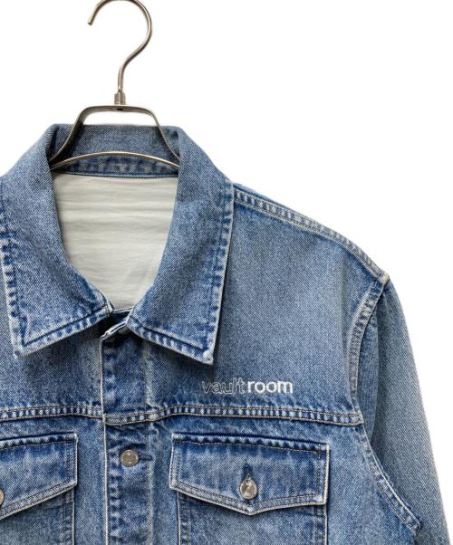 vault room（ボルトルーム）vault room (ボルトルーム) 兎田ぺこら (ウサダペコラ) PEKORA DENIM JACKET 刺繍デニムジャケット ブルー サイズ:Mの古着・服飾アイテム