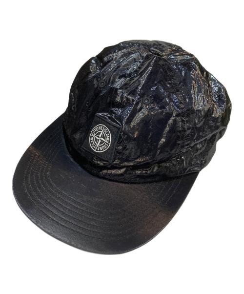 STONE ISLAND（ストーンアイランド）STONE ISLAND (ストーンアイランド) SUPREME (シュプリーム) NEW SILK LIGHT 6-PANEL CAP 6パネルキャップ ブラック サイズ:サイズ表記無し (Free SIZE)の古着・服飾アイテム