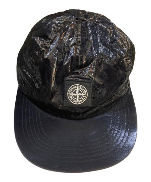 STONE ISLAND（ストーンアイランド）STONE ISLAND (ストーンアイランド) SUPREME (シュプリーム) NEW SILK LIGHT 6-PANEL CAP 6パネルキャップ ブラック サイズ:サイズ表記無し (Free SIZE)の古着・服飾アイテム