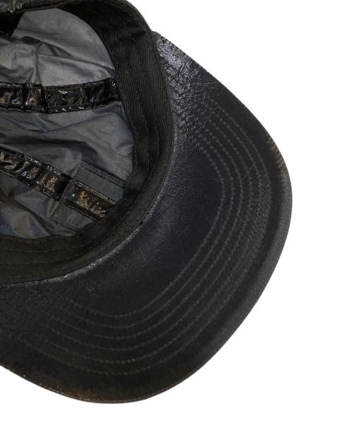 STONE ISLAND（ストーンアイランド）STONE ISLAND (ストーンアイランド) SUPREME (シュプリーム) NEW SILK LIGHT 6-PANEL CAP 6パネルキャップ ブラック サイズ:サイズ表記無し (Free SIZE)の古着・服飾アイテム
