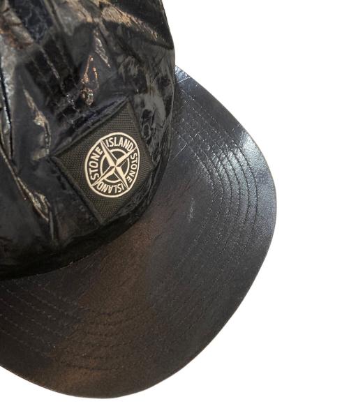 STONE ISLAND（ストーンアイランド）STONE ISLAND (ストーンアイランド) SUPREME (シュプリーム) NEW SILK LIGHT 6-PANEL CAP 6パネルキャップ ブラック サイズ:サイズ表記無し (Free SIZE)の古着・服飾アイテム