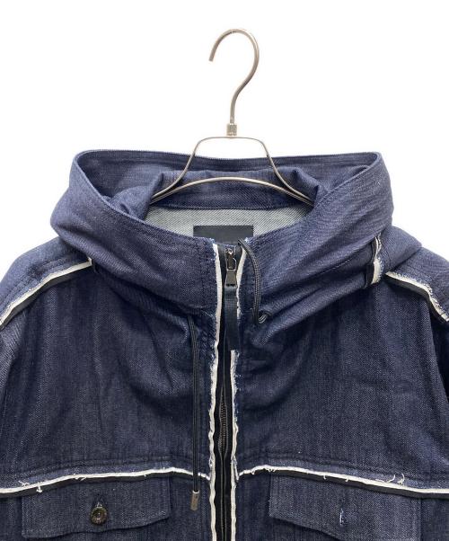 DIESEL Black Gold（ディーゼル ブラック ゴールド）DIESEL Black Gold (ディーゼル ブラック ゴールド) フーデットデニムジャケット インディゴ サイズ:52の古着・服飾アイテム