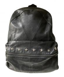 JIMMY CHOO（ジミーチュウ）の古着「レザースタッズバックパック」｜ブラック
