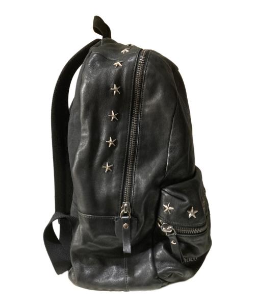 JIMMY CHOO（ジミーチュウ）JIMMY CHOO (ジミーチュウ) レザースタッズバックパック ブラックの古着・服飾アイテム