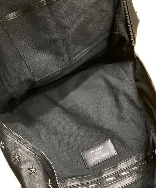 JIMMY CHOO（ジミーチュウ）JIMMY CHOO (ジミーチュウ) レザースタッズバックパック ブラックの古着・服飾アイテム