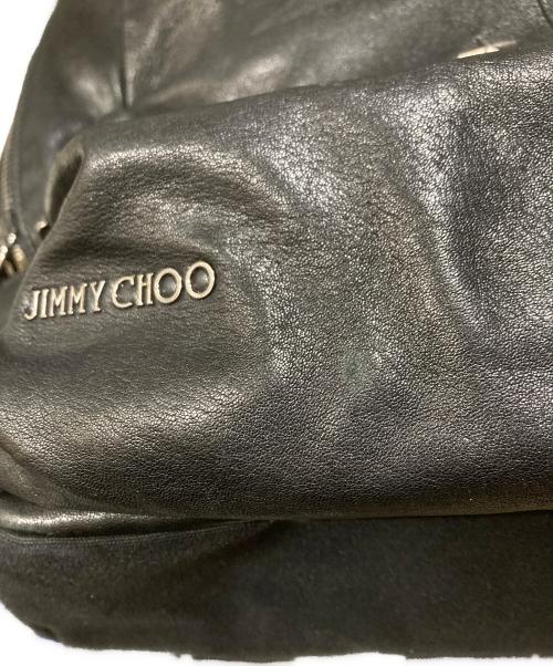 JIMMY CHOO（ジミーチュウ）JIMMY CHOO (ジミーチュウ) レザースタッズバックパック ブラックの古着・服飾アイテム