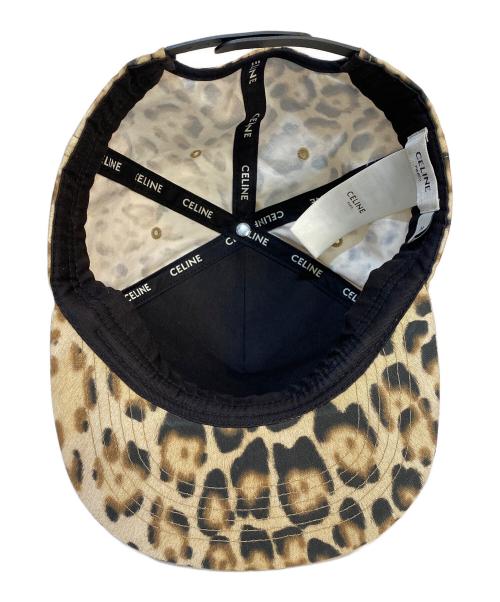 CELINE（セリーヌ）CELINE (セリーヌ) ロゴスナップバックコットンレオパードキャップ ベージュ サイズ:SIZE Mの古着・服飾アイテム