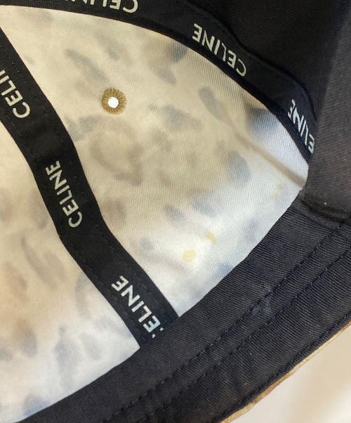 CELINE（セリーヌ）CELINE (セリーヌ) ロゴスナップバックコットンレオパードキャップ ベージュ サイズ:SIZE Mの古着・服飾アイテム