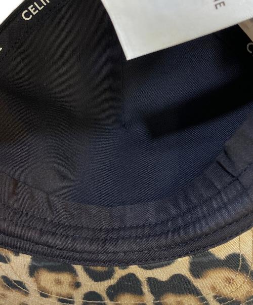 CELINE（セリーヌ）CELINE (セリーヌ) ロゴスナップバックコットンレオパードキャップ ベージュ サイズ:SIZE Mの古着・服飾アイテム