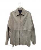 DIESELディーゼル）の古着「L-Mart Lambskin Zip Jacket レザージャケット」｜グレー