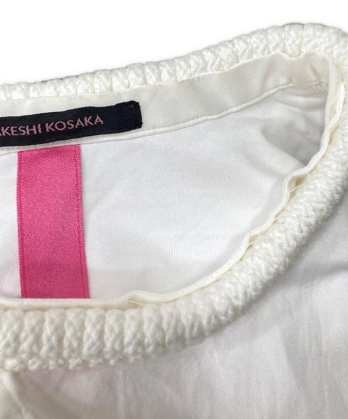 TAKESHI KOSAKA by Y's Pink Label（タケシコウサカ バイ ワイズピンクレーベル）TAKESHI KOSAKA by Y's Pink Label (タケシコウサカ バイ ワイズピンクレーベル) ノーカラーシャツ ホワイト サイズ:2の古着・服飾アイテム