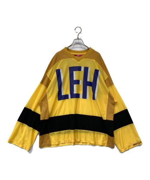 Leh（レー）Leh (レー) GAME L/S T SH ゲームシャツ イエロー サイズ:Lの古着・服飾アイテム