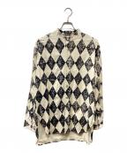 masuエムエーエスユー）の古着「20SS ARGYLE SHIRTS」｜アイボリー×ブラック