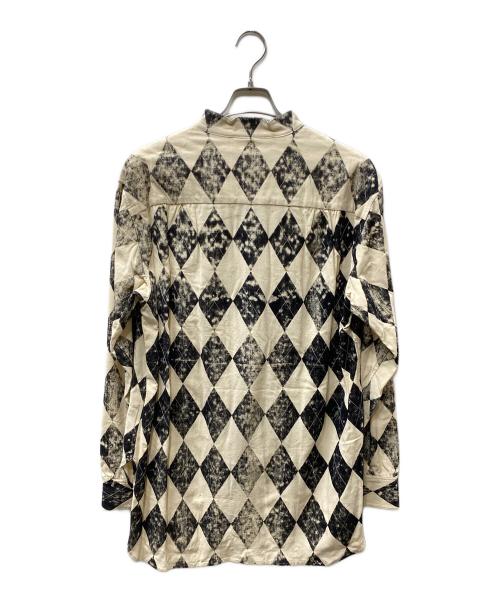 masu（エムエーエスユー）MASU (エムエーエスユー) 20SS ARGYLE SHIRTS アイボリー×ブラック サイズ:SIZE 48の古着・服飾アイテム