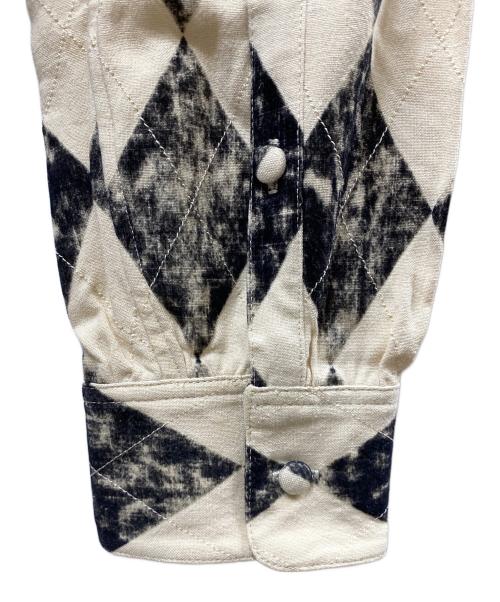 masu（エムエーエスユー）MASU (エムエーエスユー) 20SS ARGYLE SHIRTS アイボリー×ブラック サイズ:SIZE 48の古着・服飾アイテム