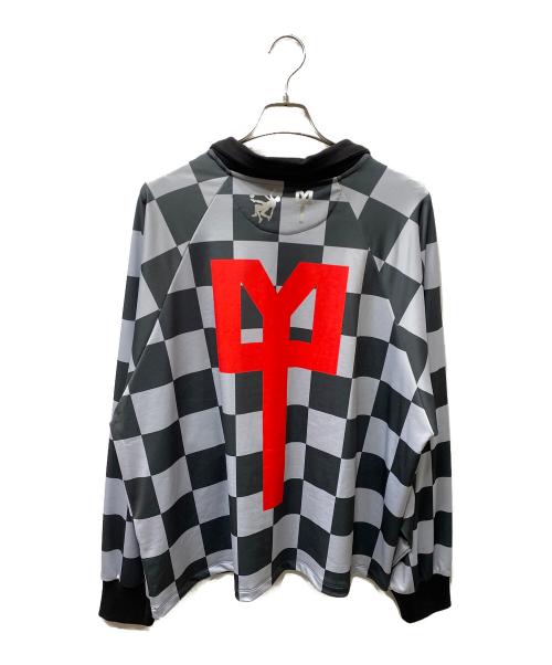 Liberal youth ministry（リベラルユースミニストリー）LIBERAL YOUTH MINISTRY (リベラルユースミニストリー) SOCCER JERSEY ゲームシャツ グレー×ブラック サイズ:SIZE Lの古着・服飾アイテム