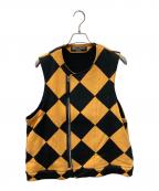 Sick and Tiredシックアンドタイアード）の古着「G-1 LINE CREW JACKET ラインクルーベスト」｜オレンジ×ブラック