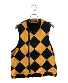 Sick and Tired（シックアンドタイアード）の古着「G-1 LINE CREW JACKET ラインクルーベスト」｜オレンジ×ブラック