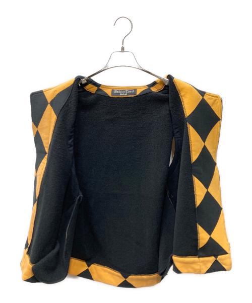 Sick and Tired（シックアンドタイアード）Sick and Tired (シックアンドタイアード) G-1 LINE CREW JACKET ラインクルーベスト オレンジ×ブラック サイズ:3の古着・服飾アイテム