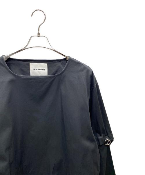 JIL SANDER（ジルサンダー）JIL SANDER (ジルサンダー) 切替プルオーバーシャツ ブラック サイズ:SIZE 52の古着・服飾アイテム