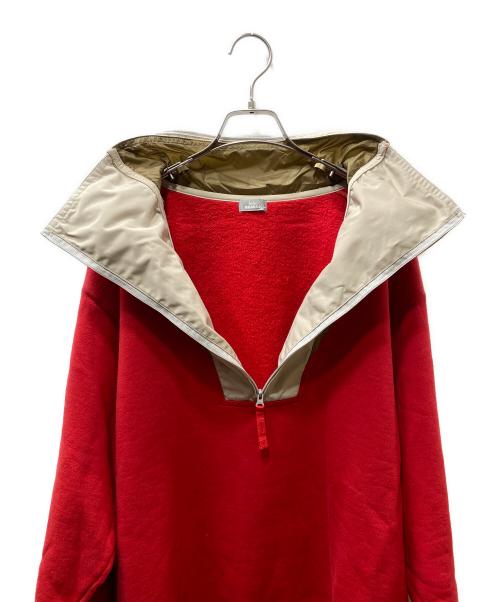 kolor/BEACON（カラービーコン）kolor/BEACON (カラービーコン) ハーフジップスウェット レッド×ベージュ サイズ:3の古着・服飾アイテム