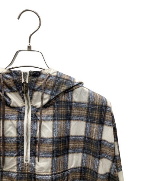 DAIRIKU（ダイリク）DAIRIKU (ダイリク) Check Nylon Anorak Parka 23AW チェックナイロンアノラックパーカー ホワイト×ブラウン サイズ:Mの古着・服飾アイテム