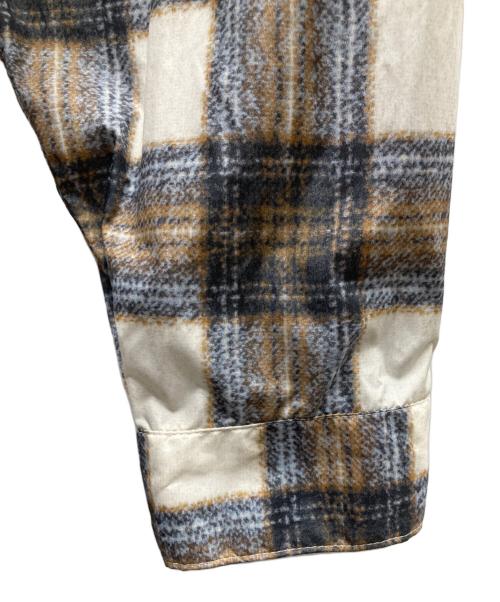 DAIRIKU（ダイリク）DAIRIKU (ダイリク) Check Nylon Anorak Parka 23AW チェックナイロンアノラックパーカー ホワイト×ブラウン サイズ:Mの古着・服飾アイテム