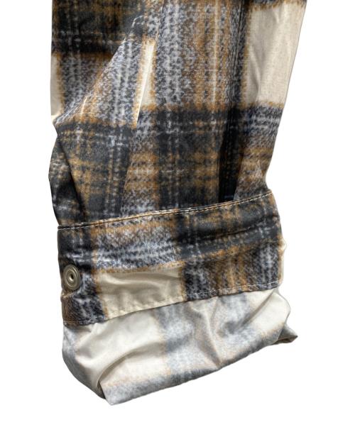 DAIRIKU（ダイリク）DAIRIKU (ダイリク) Check Nylon Anorak Parka 23AW チェックナイロンアノラックパーカー ホワイト×ブラウン サイズ:Mの古着・服飾アイテム