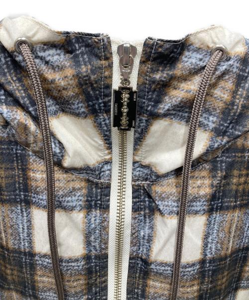 DAIRIKU（ダイリク）DAIRIKU (ダイリク) Check Nylon Anorak Parka 23AW チェックナイロンアノラックパーカー ホワイト×ブラウン サイズ:Mの古着・服飾アイテム