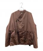 Omar Afridiオマールアフリディ）の古着「19AW WRAP OVER SHIRT ラップオーバーシャツ」｜ブラウン