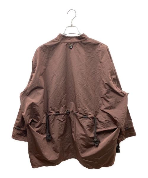 Omar Afridi（オマールアフリディ）Omar Afridi (オマールアフリディ) 19AW WRAP OVER SHIRT ラップオーバーシャツ ブラウン サイズ:Lの古着・服飾アイテム