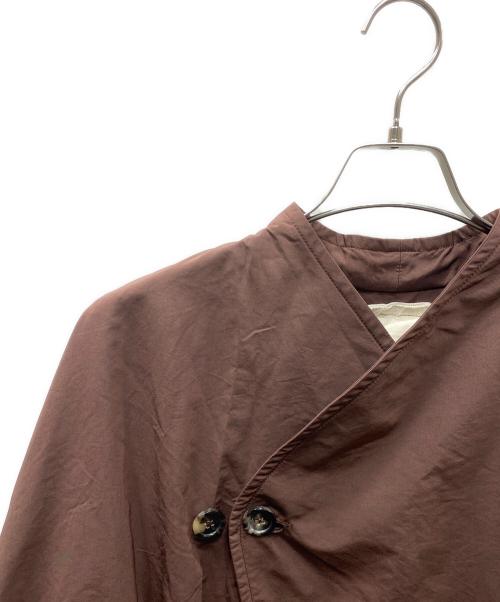Omar Afridi（オマールアフリディ）Omar Afridi (オマールアフリディ) 19AW WRAP OVER SHIRT ラップオーバーシャツ ブラウン サイズ:Lの古着・服飾アイテム