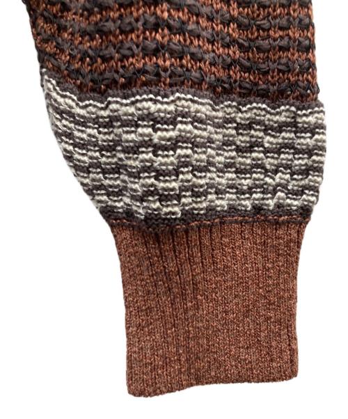 Mame Kurogouchi（マメクロゴウチ）Mame Kurogouchi (マメクロゴウチ) 23SS デザインカーディガン ブラウン サイズ:2の古着・服飾アイテム