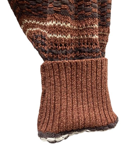 Mame Kurogouchi（マメクロゴウチ）Mame Kurogouchi (マメクロゴウチ) 23SS デザインカーディガン ブラウン サイズ:2の古着・服飾アイテム