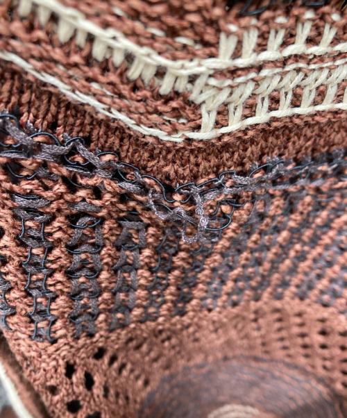 Mame Kurogouchi（マメクロゴウチ）Mame Kurogouchi (マメクロゴウチ) 23SS デザインカーディガン ブラウン サイズ:2の古着・服飾アイテム