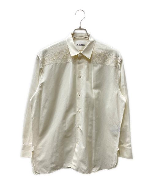 JIL SANDER（ジルサンダー）JIL SANDER (ジルサンダー) エンブロイダリーシャツ アイボリー サイズ:SIZE 39の古着・服飾アイテム