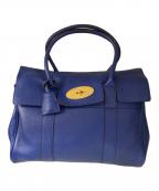 MULBERRYマルベリー）の古着「ベイズウォーターグレインレザートートバッグ」｜ブルー