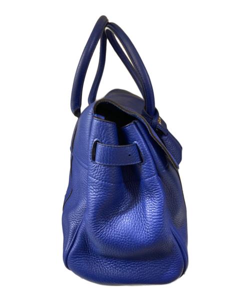 MULBERRY（マルベリー）MULBERRY (マルベリー) ベイズウォーターグレインレザートートバッグ ブルーの古着・服飾アイテム