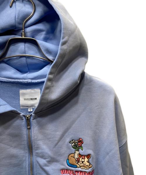 VAULTROOM（ボルトルーム）vaultroom (ボルトルーム) VAGE CAT ZIP HOODIE ジップパーカー ブルー サイズ:L 未使用品の古着・服飾アイテム