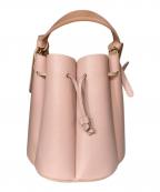 POLENEポレーヌ）の古着「Huit Mini エディション ヌード テクスチャード 2WAYバッグ」｜ピンク