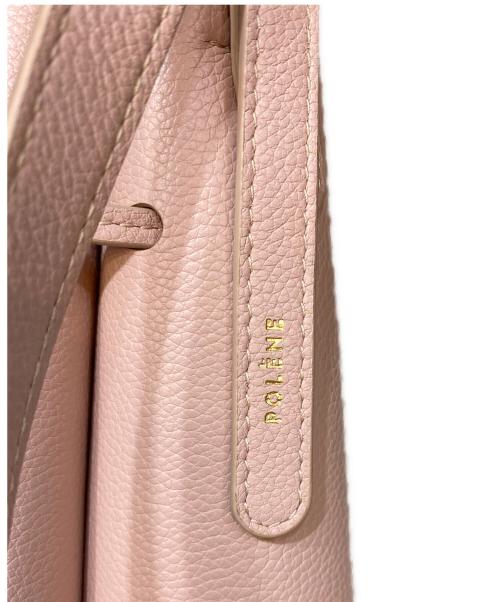 POLENE（ポレーヌ）POLENE (ポレーヌ) Huit Mini エディション ヌード テクスチャード 2WAYバッグ ピンクの古着・服飾アイテム