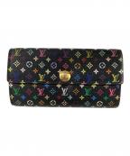 LOUIS VUITTONルイ ヴィトン）の古着「モノグラム・マルチカラー ポルトフォイユ サラ 長財布」｜ブラック×ベージュ